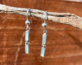Mother of Pearl, Silver Earrings