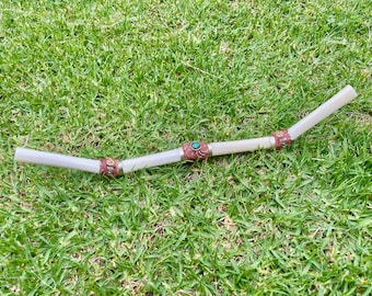 Bone Tepi with Chrysocolla Stone