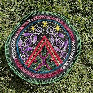 Bordado Shipibo para Altar - Diámetro 27 cm