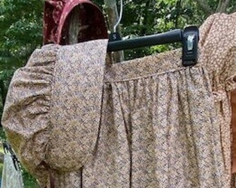 Bonnet and Apron - Simply Sweet with Gold and Brown Daisies - Adult