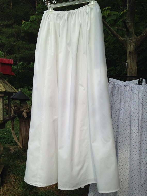 Pioneer Long Petticoat White Cotton Fabric Adult Etsy