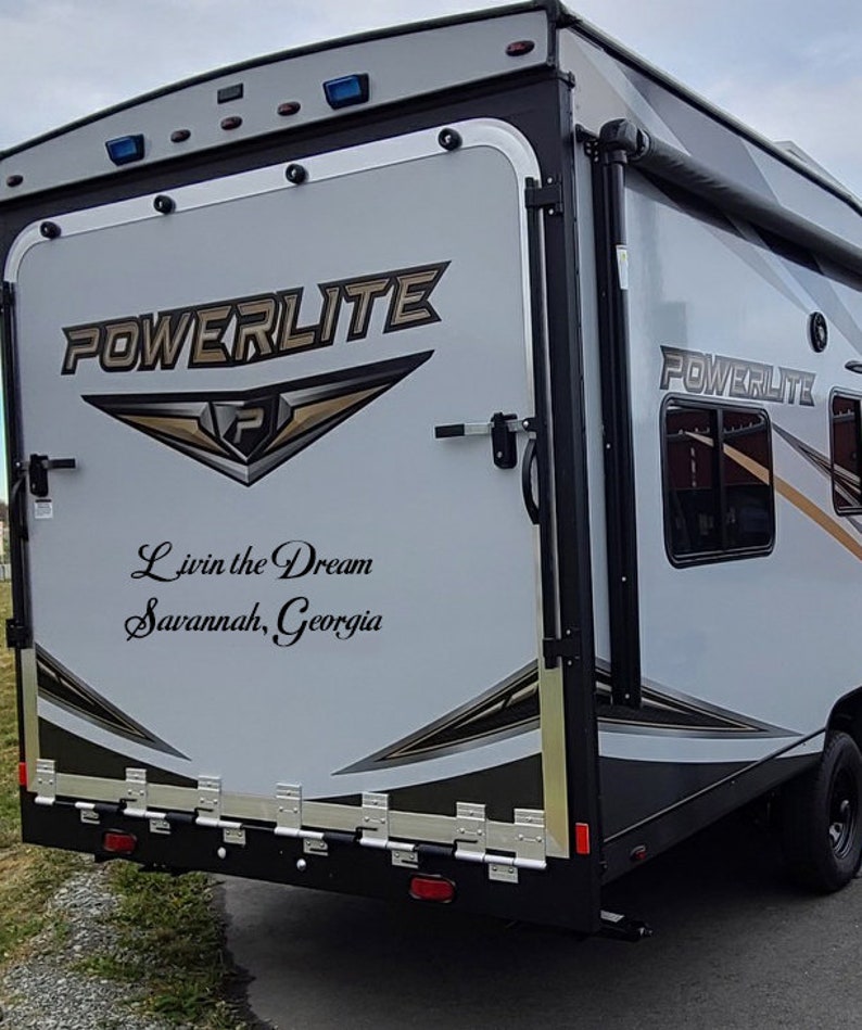 Custom RV NAME With City & State Sticker Decal for your RV Etsy