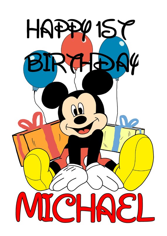 Carte De Joyeux Anniversaire Carte De Mickey Mouse Joyeux Etsy Carte De Joyeux Anniversaire Carte De Mickey Mouse Joyeux Etsy