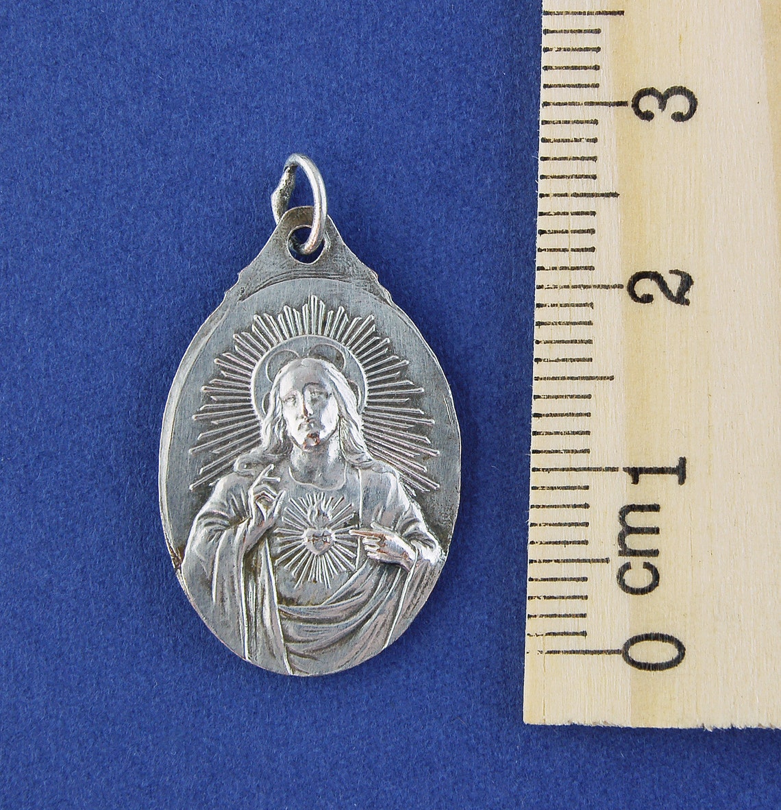 Sterling Silber Wunderbare Medaille Charm: Jungfrau Maria Anhänger