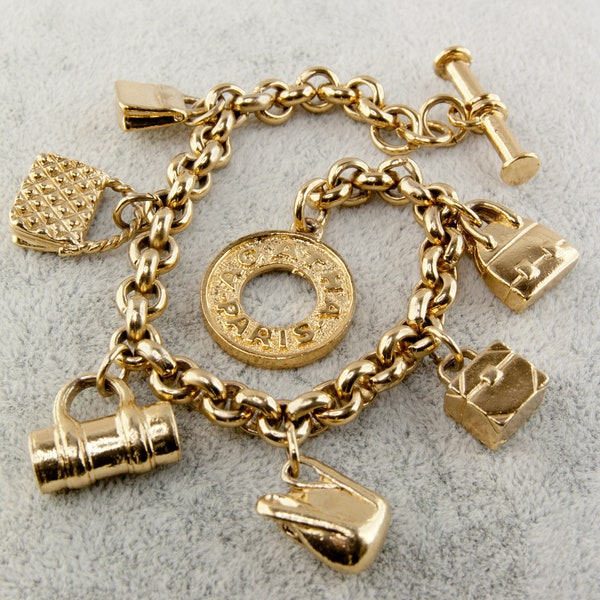 Agatha Bracelet Paris - Gold Plated - Luggage Theme - French Vintage - Fashion Bracelet