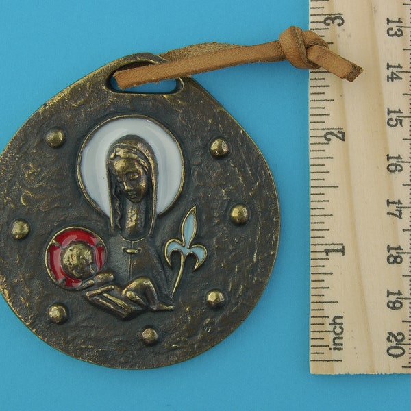 Bronze and Enamel Medal - Ellie Pellegrin - French Vintage