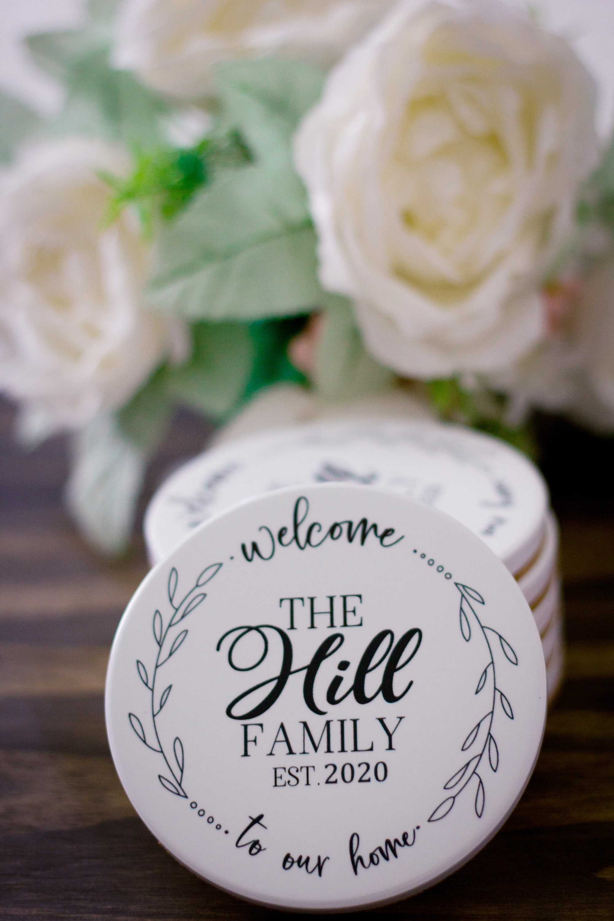 Personalized Ceramic Coasters a set of 4 Etsy