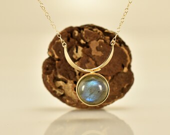Labradorite necklace ,k14 leaf necklace,greek jewelry, natural gemstone necklace,necklace solid gold, Liappis jewelry