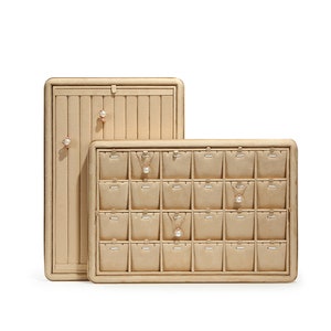 Grand présentoir à bijoux en microfibre : boucle d'oreille, organiseur de bagues (9,4 x 13,8 pouces)