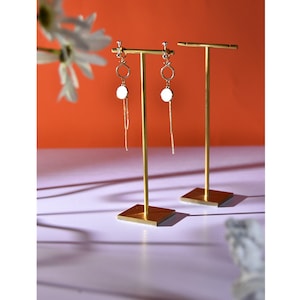 Gold Earring Holder, T-Bar Metal Earring Stand, Stud Earring Display, Jewelry Display  #406