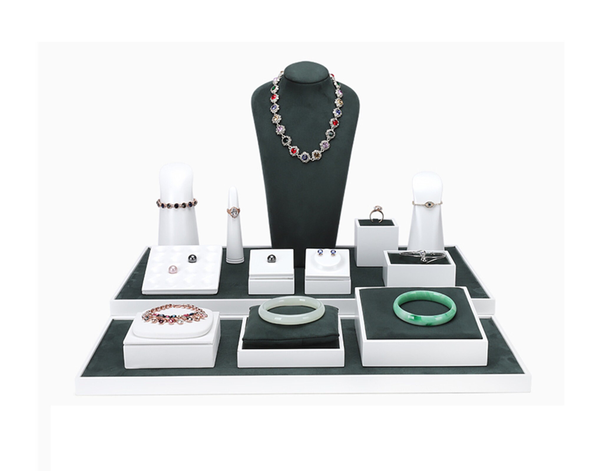 Velvet Jewelry Display Bust Jewelry Holder Luxury Necklace Etsy