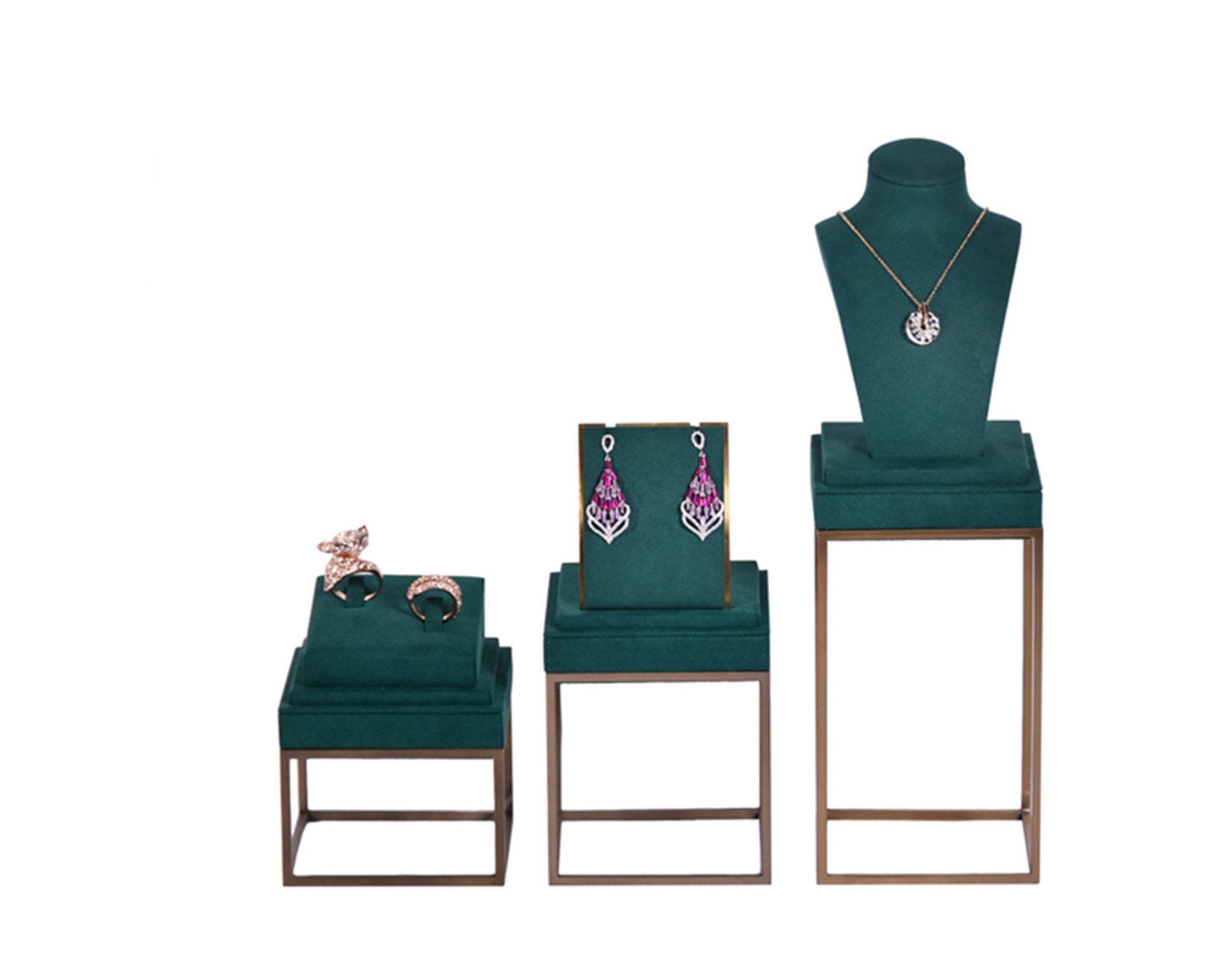 Green Jewelry Stand Vintage Jewelry Display Riser Necklace Etsy