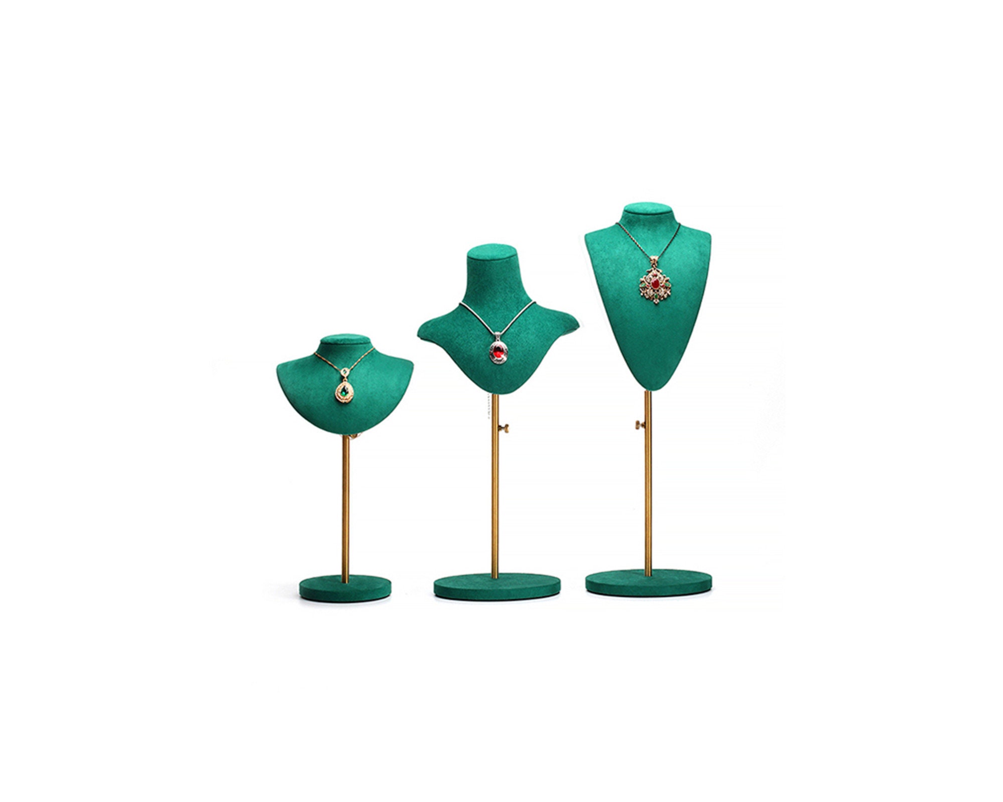 High Mannequin Jewelry Display Stand Necklace Bust Velvet Etsy