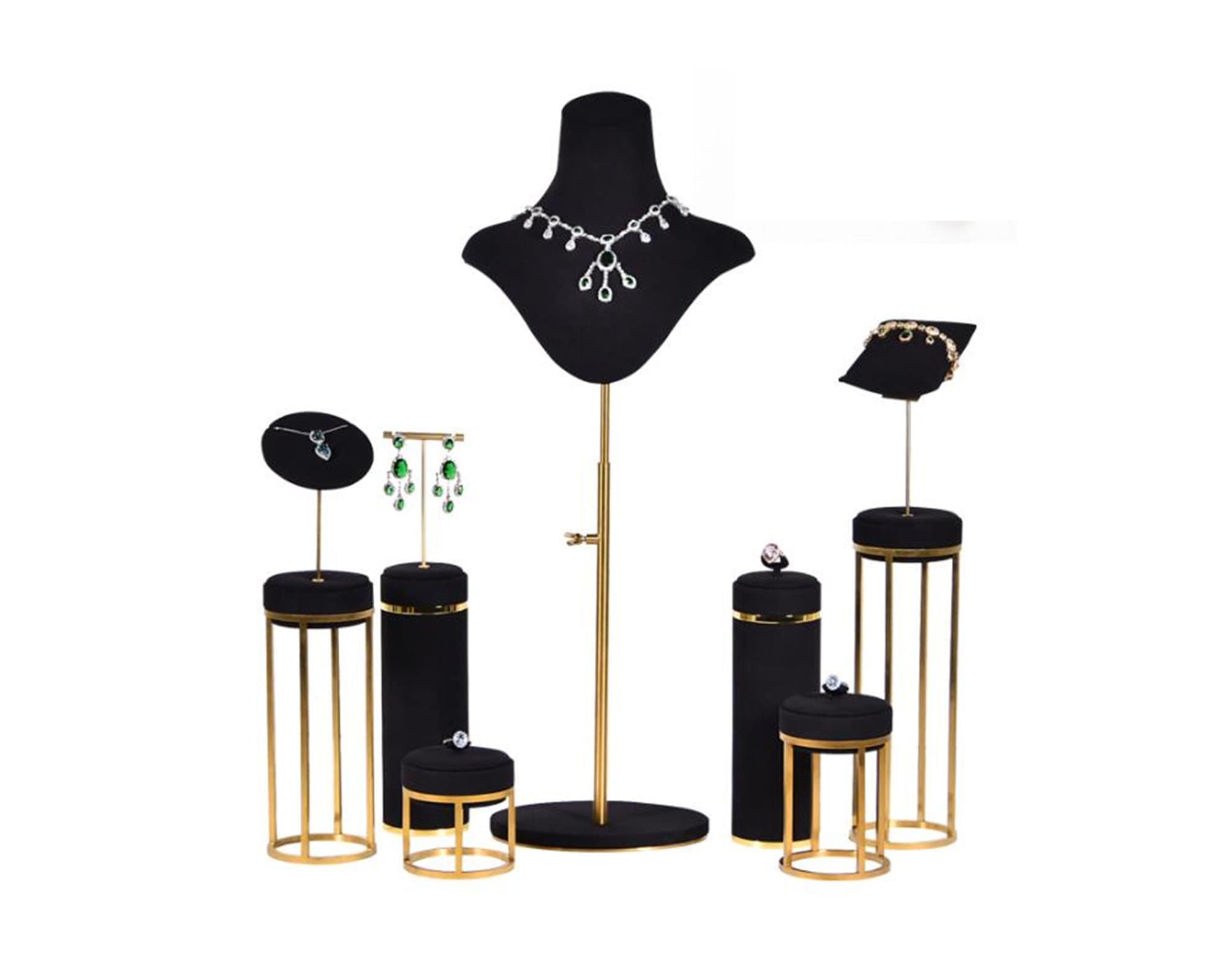 Elegant Jewelry Display Riser Set Metal Ring Stand Earring Etsy