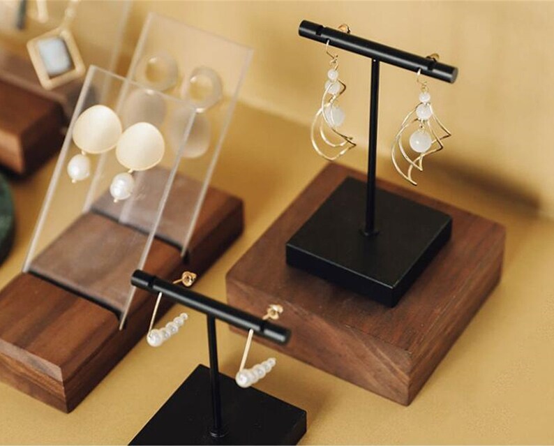 TBar Metal Earring Holder Earring Display Stand Stud Etsy
