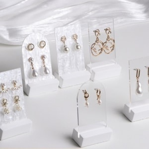 5-Piece Acrylic Earring Display Stand Set