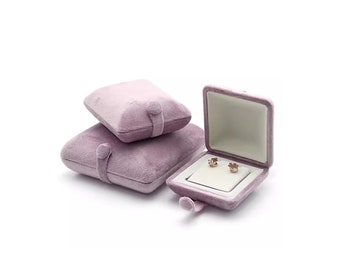 Pink Velvet Jewelry Box: Ring, Bracelet, Necklace Storage #421