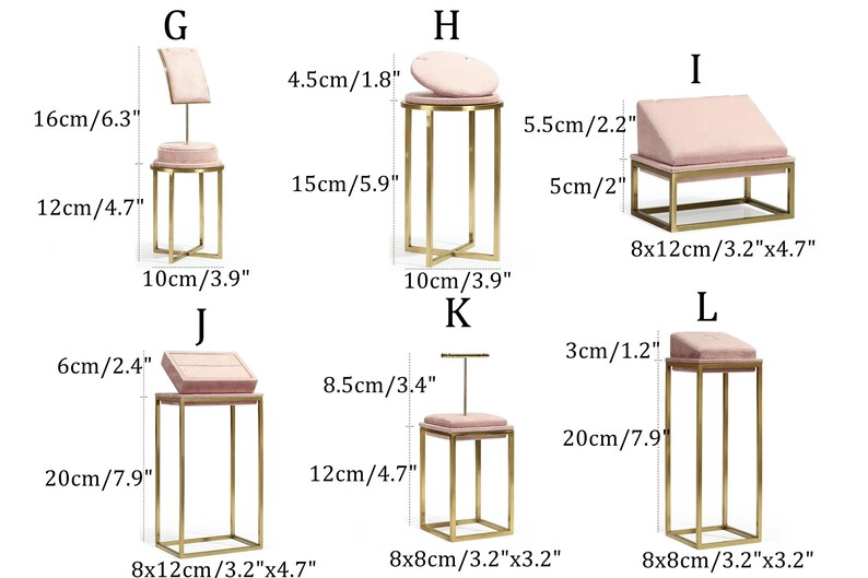 Pink Jewelry Stand for Photography, Retail & Exhibit, Microfiber Jewelry Display Set #772 image 9