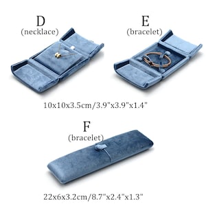 Light Blue Velvet Jewelry Box: Microfiber Ring Display #519 image 8