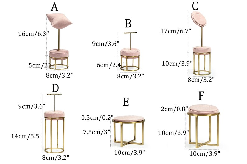 Pink Jewelry Stand for Photography, Retail & Exhibit, Microfiber Jewelry Display Set #772 image 8