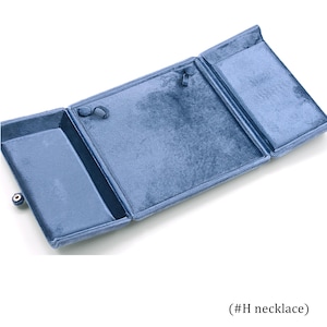 Light Blue Velvet Jewelry Box: Microfiber Ring Display #519 image 4