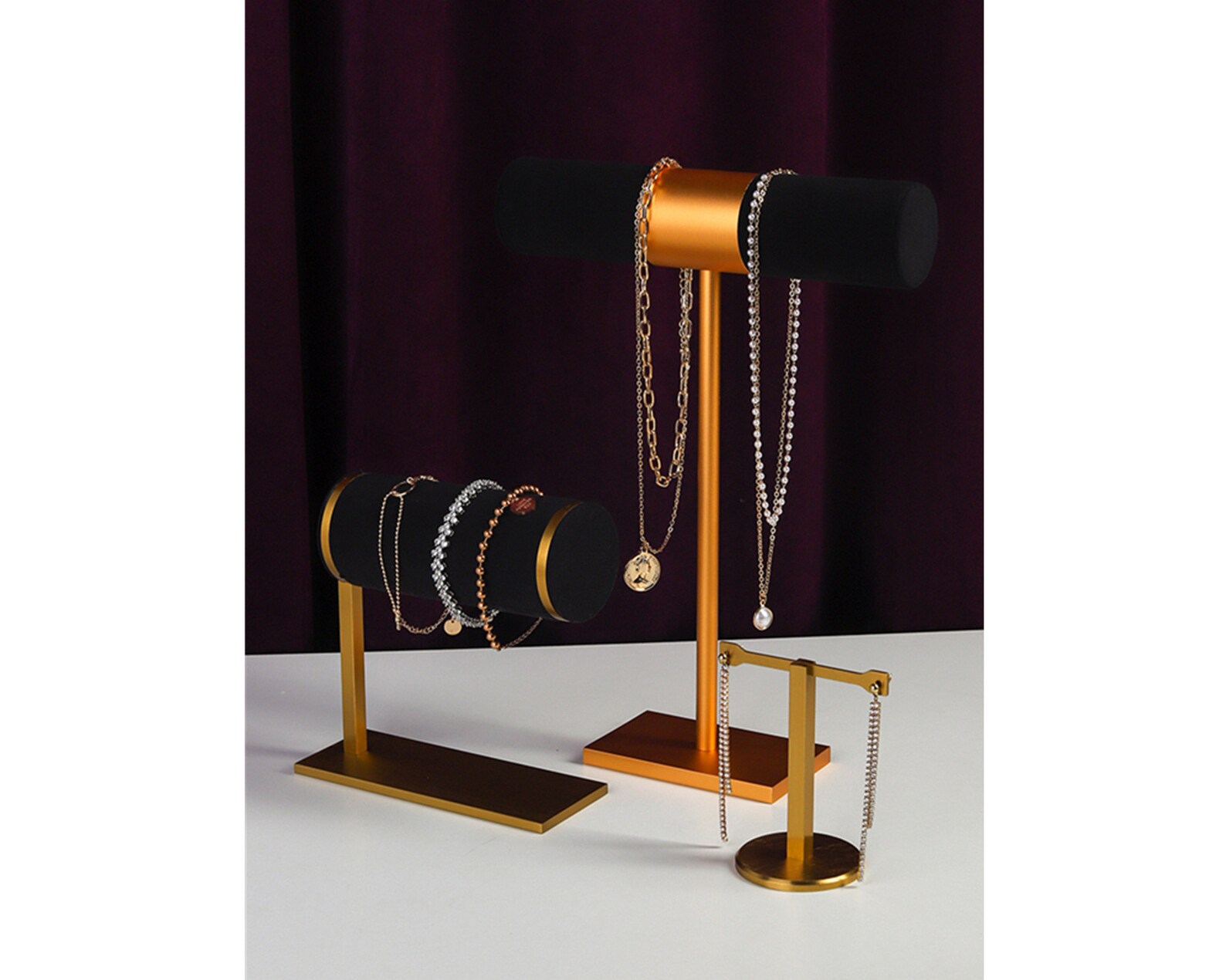 High Necklace Holder Metal Necklace Stand Necklace Display Etsy