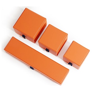 Oranje PU-lederen sieradendoos, geschenkdoos jubileum, sieradenpakket, opbergdoos ketting, unieke sieradendoos, sieradenhouder