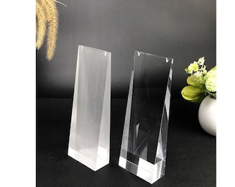 Clear/Frosted Acrylic Necklace Holder: Jewelry Display Riser #441