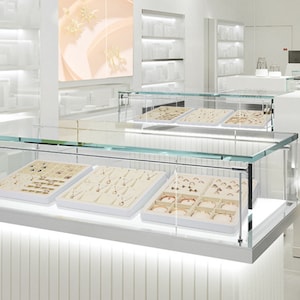 Beige Color Jewelry Display Tray, Ring Stand, Earring Organizer, Bracelet Display, Watches Storage #225