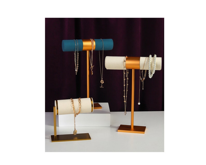High Necklace Holder Metal Necklace Stand Necklace Display Etsy