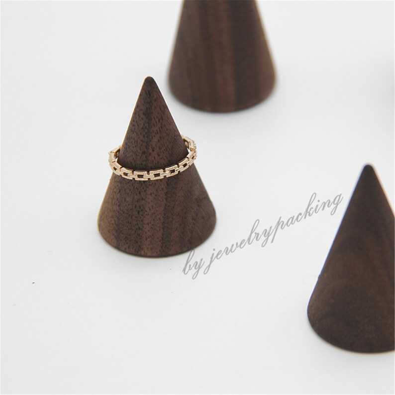 wood gift ring tree wooden ring cone jewelry display Olive wood ring cone housewarming gift home decor gift for her handmade