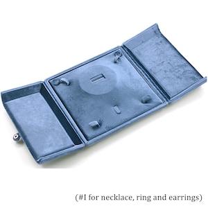 Light Blue Velvet Jewelry Box: Microfiber Ring Display #519 image 5