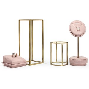 Pink Jewelry Stand for Photography, Retail & Exhibit, Microfiber Jewelry Display Set #772 image 6