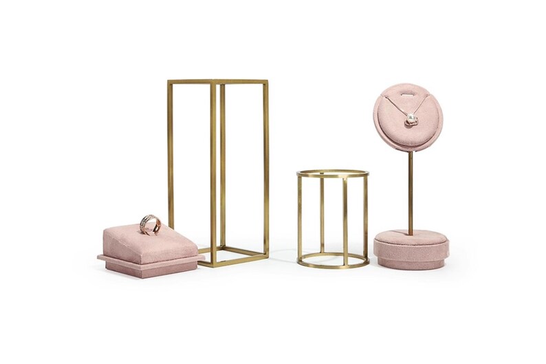 Pink Jewelry Stand for Photography, Retail & Exhibit, Microfiber Jewelry Display Set #772 image 6