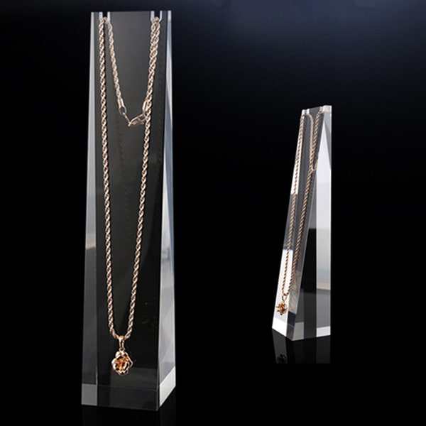 Support de collier en acrylique, Riser de bijoux transparent, Support de collier transparent, Présentoir à bijoux, #361
