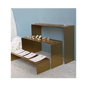 Customized Jewelry Stand, Set of 3 High Metal Jewelry Holder, Jewelry Display Shelf, Stud Earring Card Display, Jewelry Organizer, #700