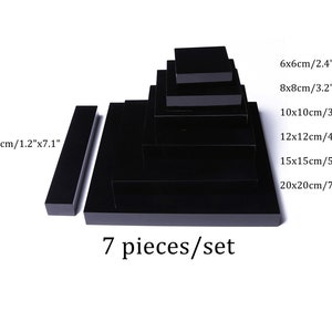 7 pcs/set Acrylic Block, Jewelry Display Tray, Jewelry Store Display Props, Earring Holder, Photography Props, 914 image 8