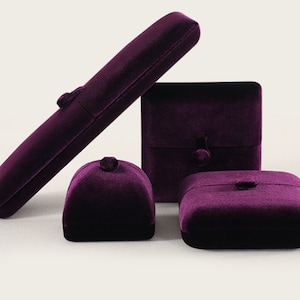 Scatola viola per riporre gioielli, scatola per gioielli, porta orecchini, scatola per anello di proposta di matrimonio, scatola regalo ricordo, porta orecchini #487
