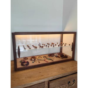 Glass Display Cabinet: Large Pastry Case, Teapot & Keepsake Collection