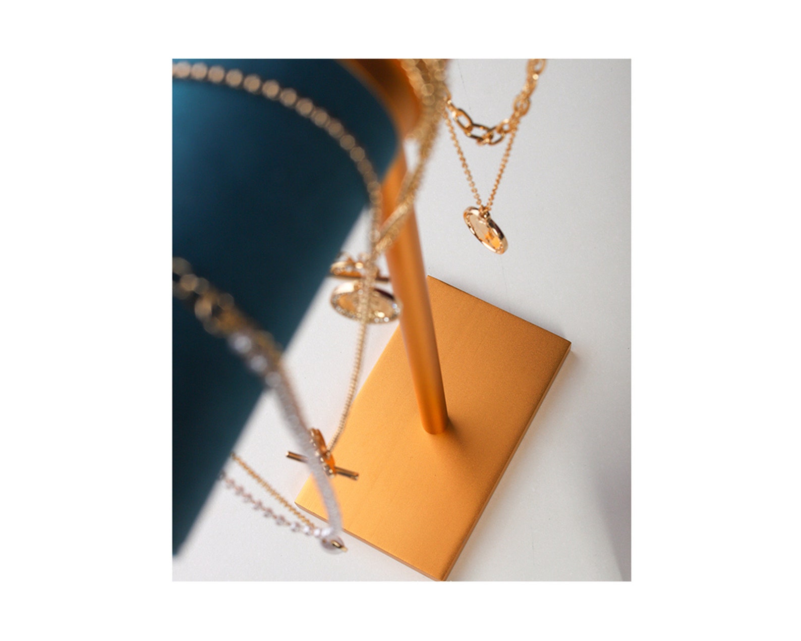 High Necklace Holder Metal Necklace Stand Necklace Display Etsy