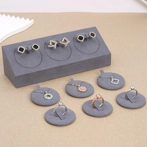 Microfiber Earring Holder, Necklace Storage, Ring Display, Velvet Jewelry Stand, Shop Decoration Stand, #707