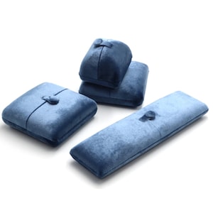 Light Blue Velvet Jewelry Box: Microfiber Ring Display #519 image 3