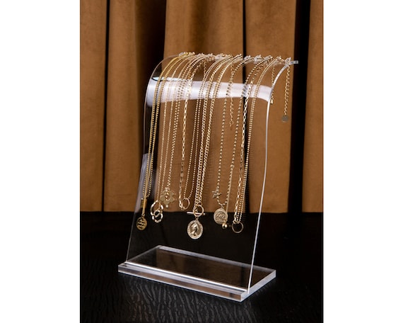 Acrylic Jewelry Display Rack Desktop Storage Box Necklace - Temu