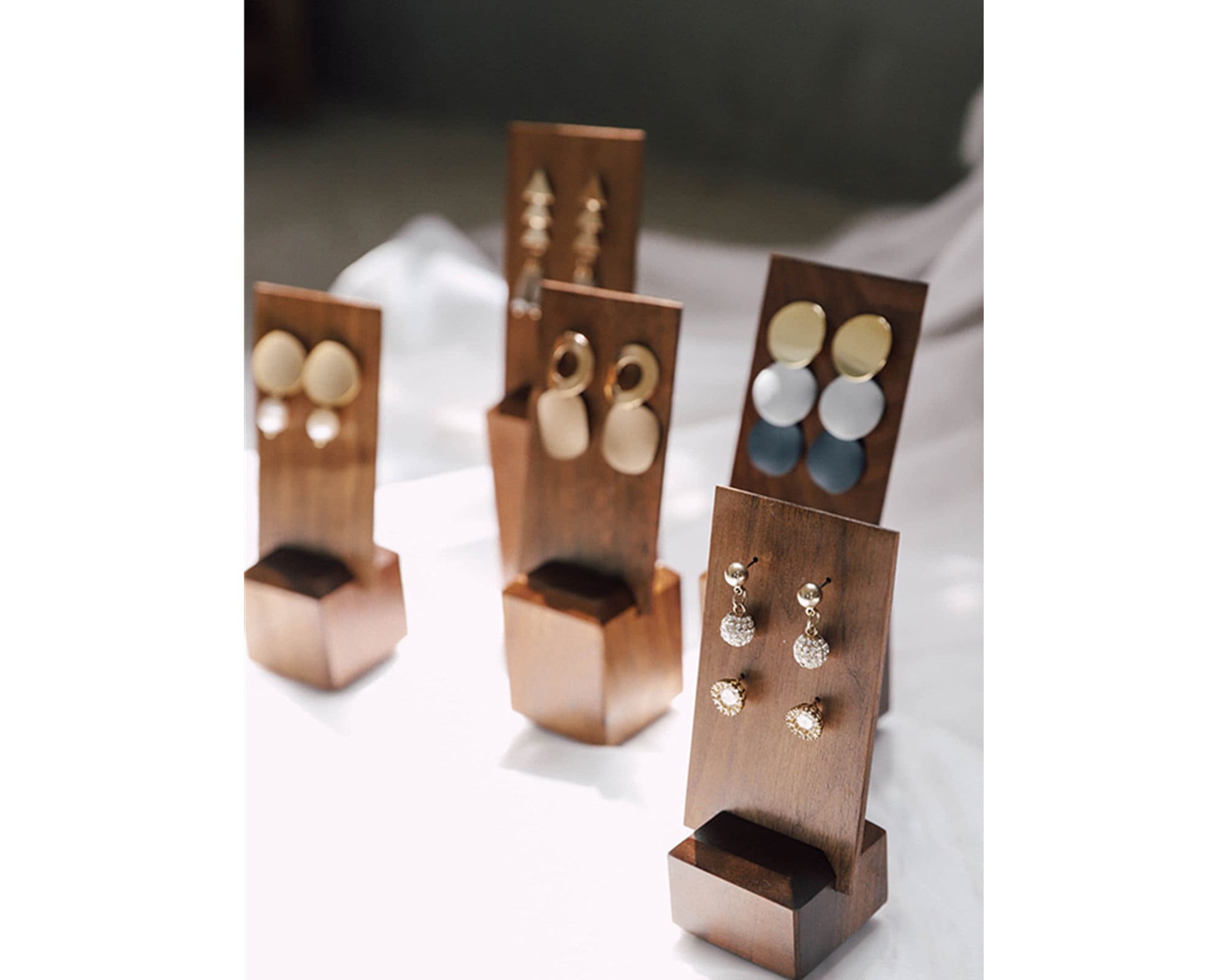 Stud Earring Holder Wood Stud Earring Cards Earring Display Etsy