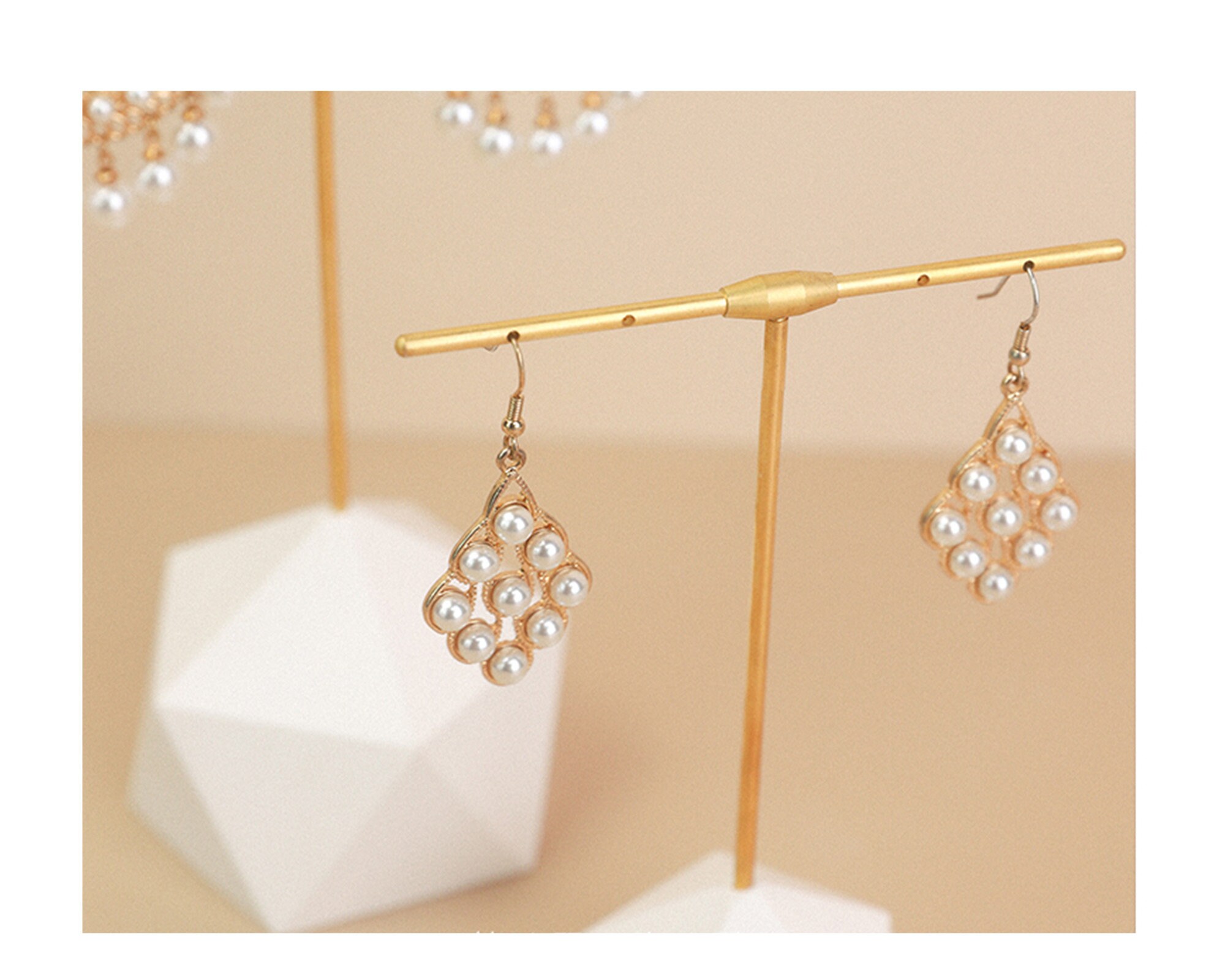 White Base Earring Holder TBar Earring Hanger Jewelry Etsy