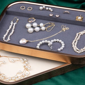 Microvezel sieradendisplay met metalen afwerking: oorbelopberger, #600