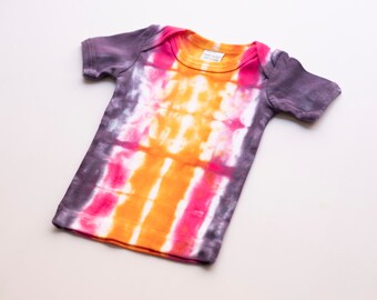 6MO Baby T-Shirt: Tutti Frutti Shibori Tie-Dyed, Cotton