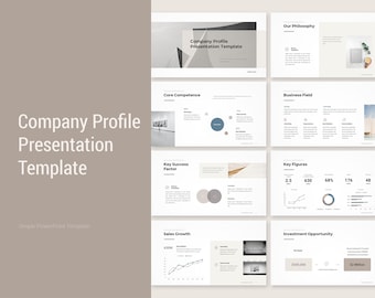 Sjabloon PowerPoint-presentatie in bedrijfsprofiel