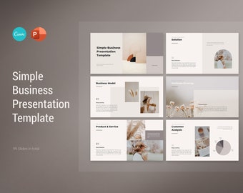 Eenvoudige zakelijke presentatiesjabloon