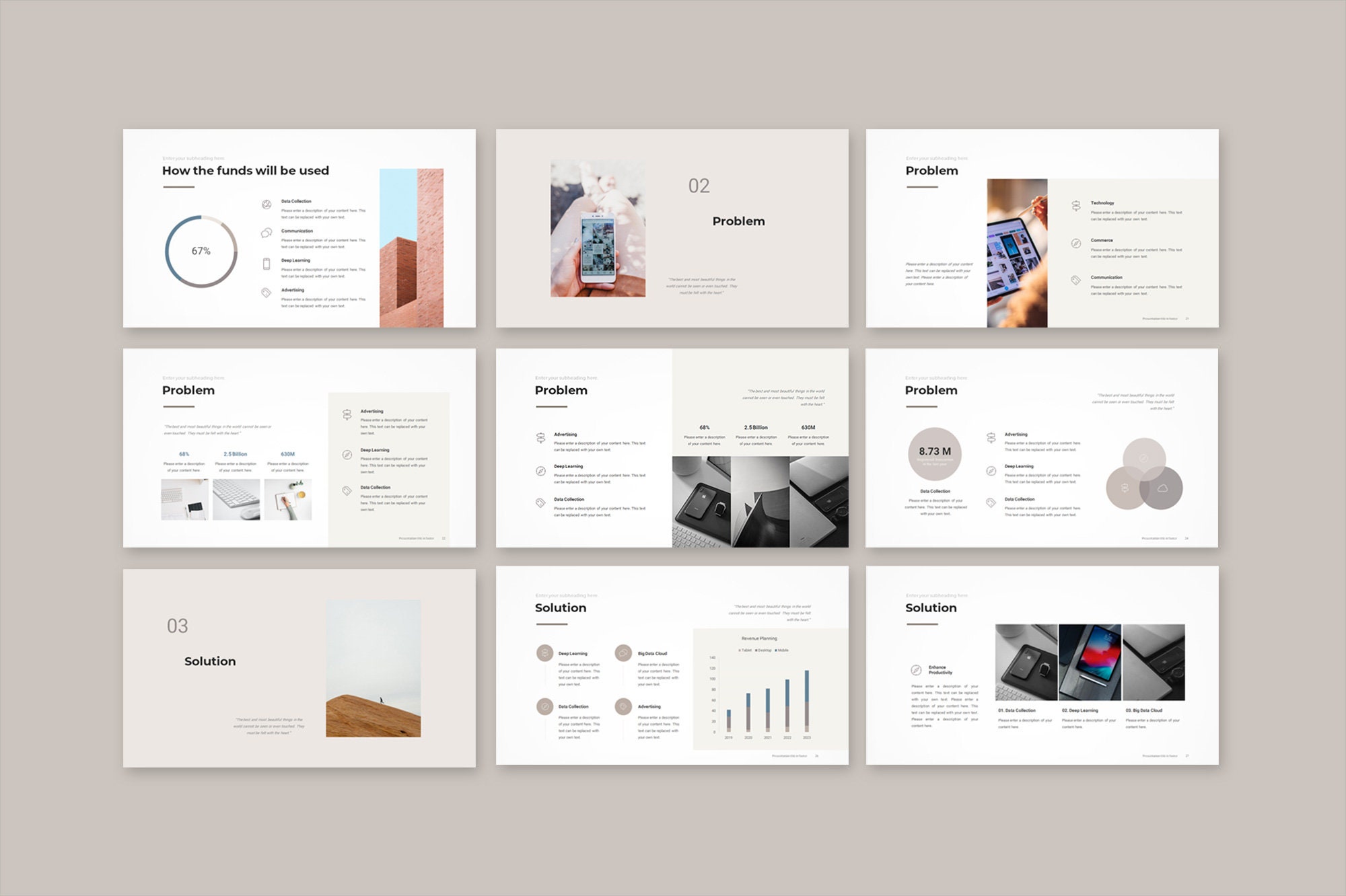 Pitch Deck Powerpoint Presentation Template - Etsy